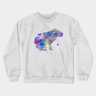 Capybara Watercolor Painting Crewneck Sweatshirt